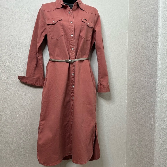 Lee pink/coral denim dress - Picture 2 of 6